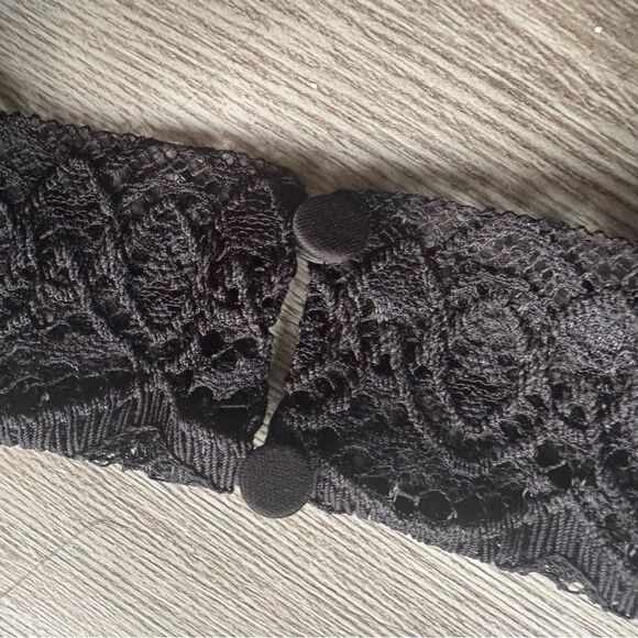 NWOT Express Elegant Black Lace Dress Mock Neck Size S - Picture 15 of 15